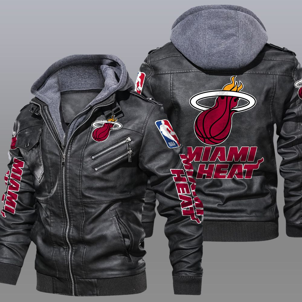 Miami Heat 2DE1605 NBA Leather Jacket - Meteew