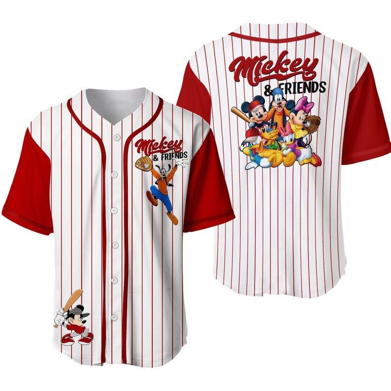 Mickey Minnie And Friends Disney Baseball Jersey, Gift For Fan Jersey ...