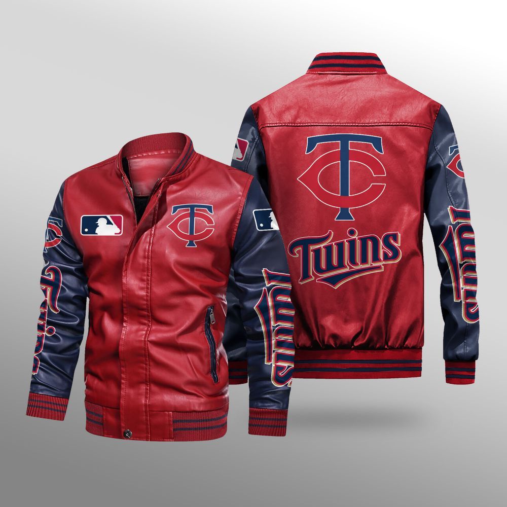 Minnesota Twins 2DD1704 MLB Leather B.0.m-ber Jacket – Meteew