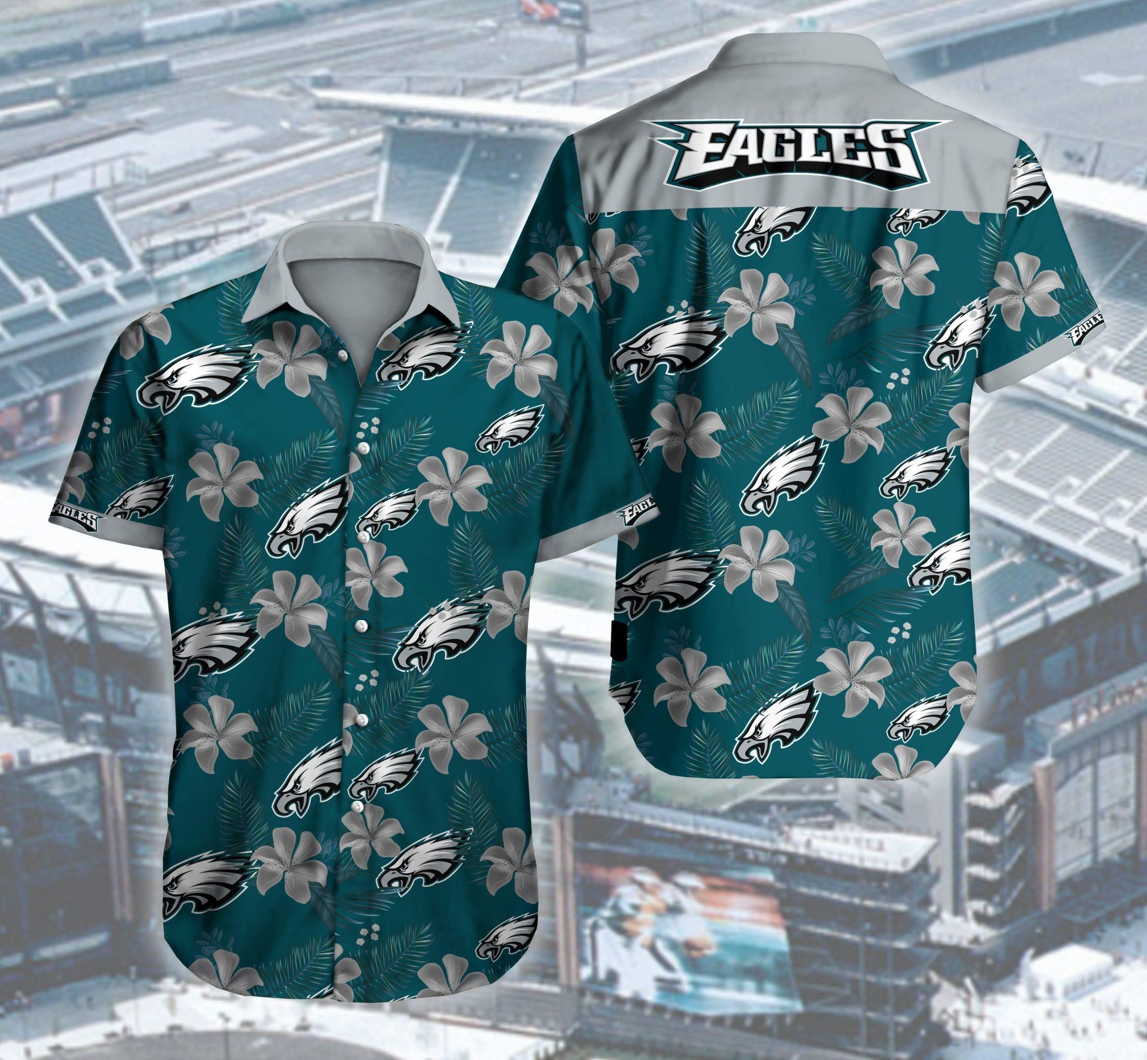 New Philadelphia Eagles Logos Hawaii Shirt - Meteew