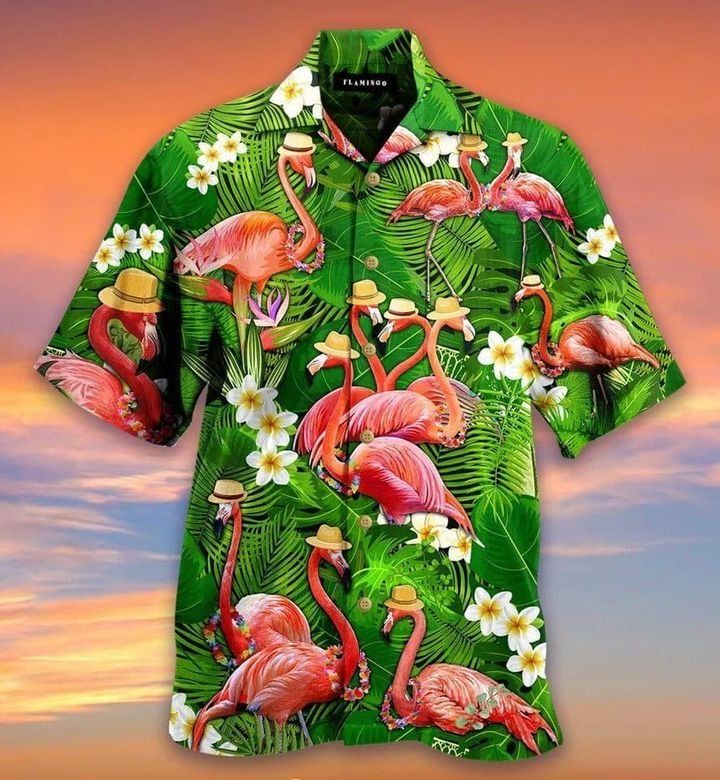 New Stand Tall And Be Fabulous Flamingo Hawaiian Shirt - Meteew