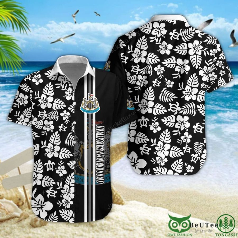 Newcastle United F.C White Black Hawaiian Shirt Short – Meteew