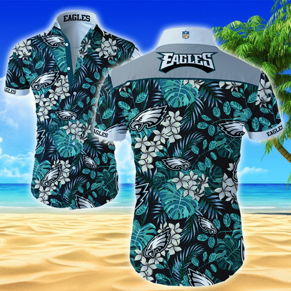 Nfl Philadelphia Eagles Hawaiian Shirt Summer Button Up For Fans MTE03 ...