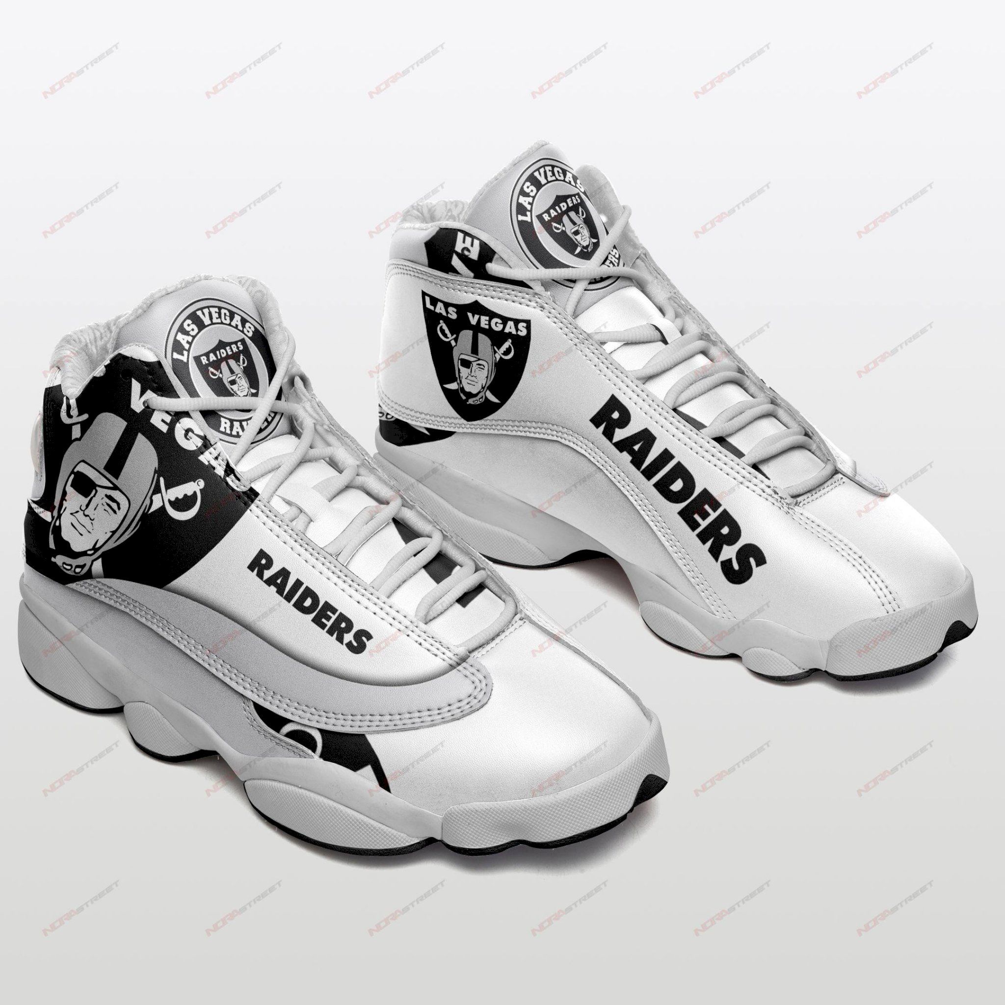 Oakland Raiders NFL Team Air Jordan 13 Sneakers Sport Shoes Full Size