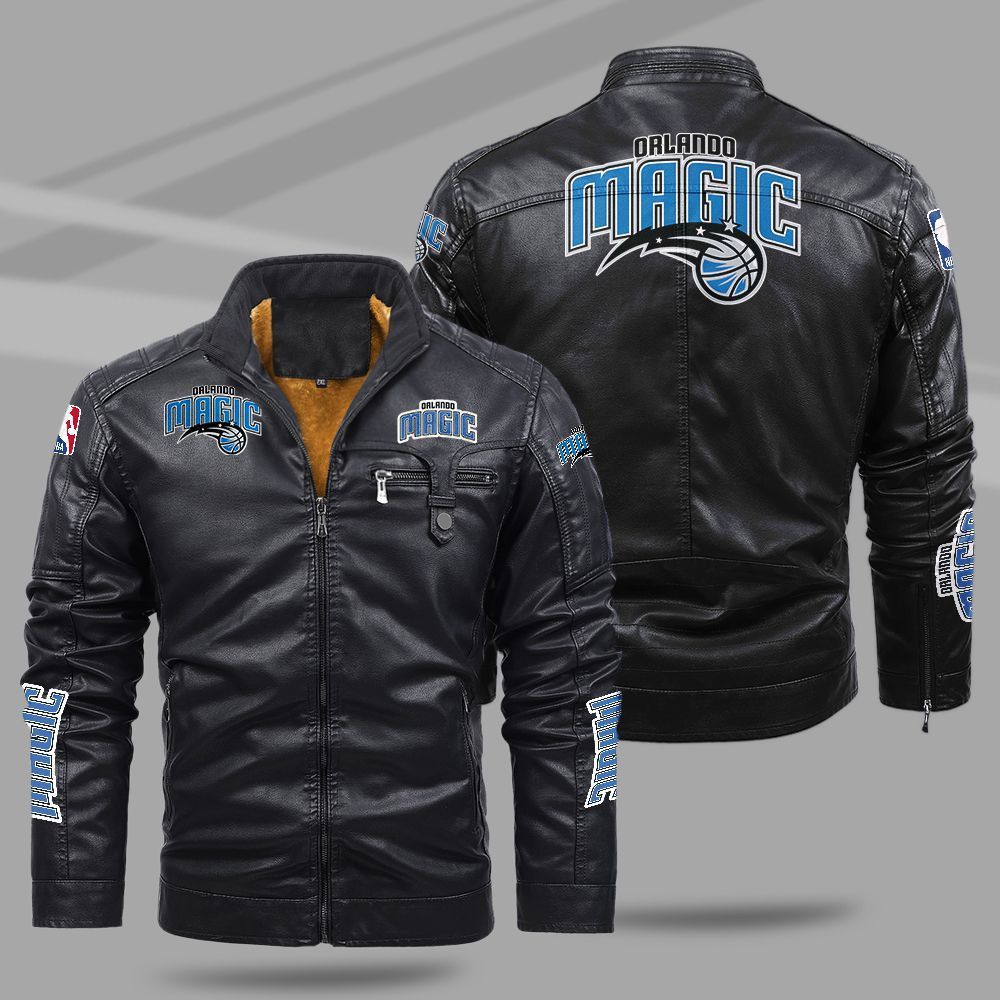 Orlando Magic 2DE2208 NBA Fleece Leather Jacket - Meteew