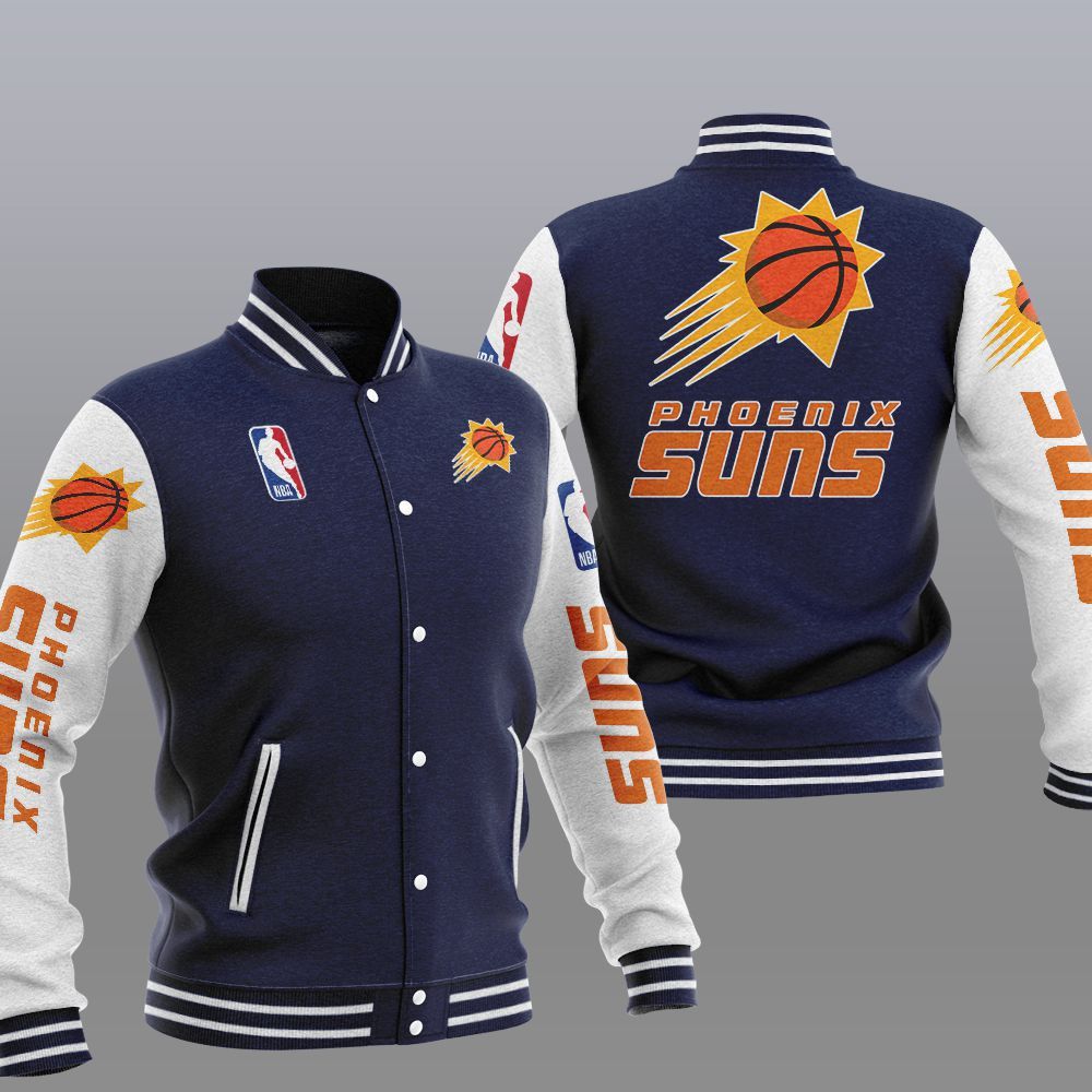 Phoenix Suns 2DE2406 NBA Hooded Varsity Jacket Fleece Jacket - Meteew