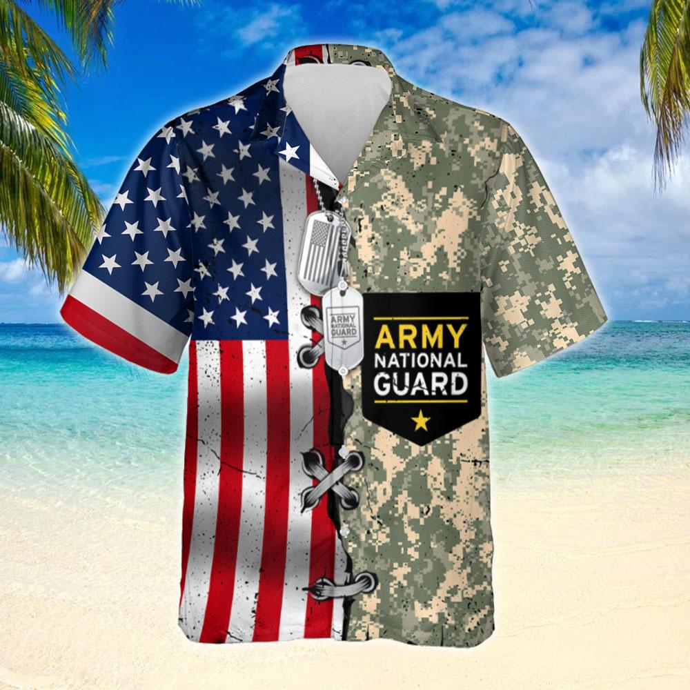 Proud Army National Guard Hawaiian Shirt – Meteew