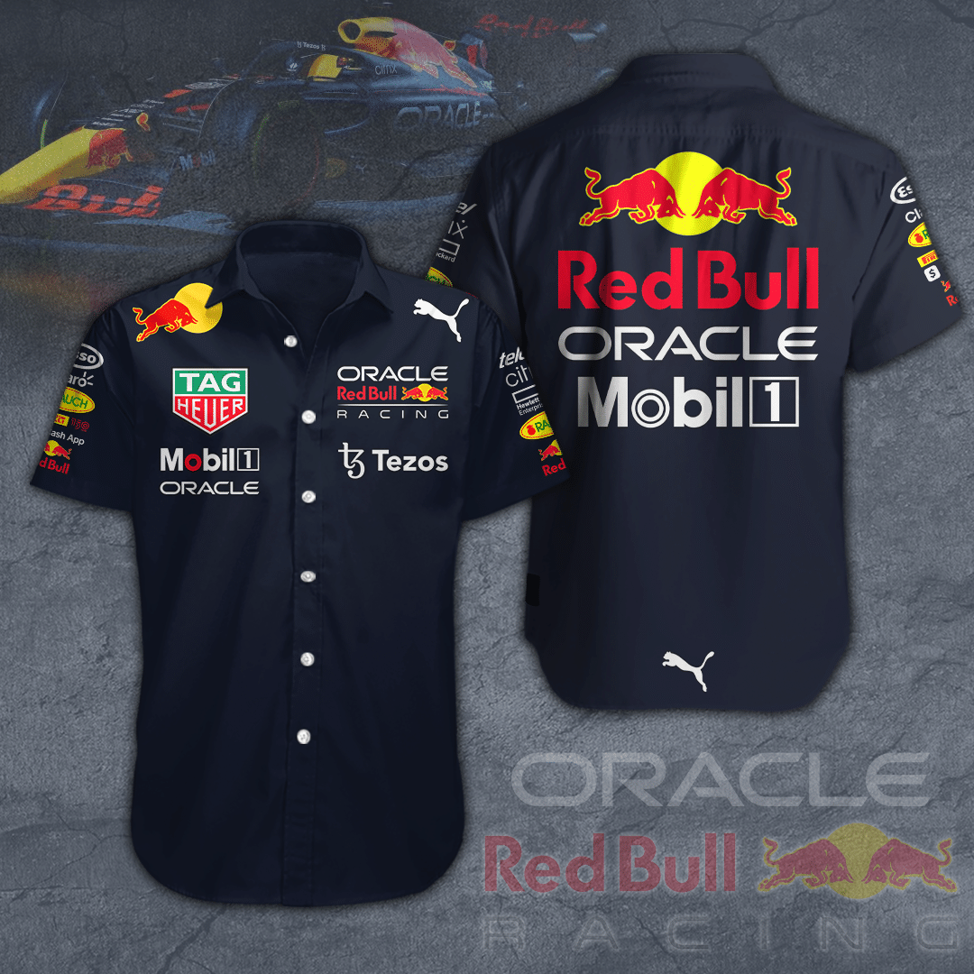 Red Bull Racing fans Short Sleeve Dress Shirt - Meteew