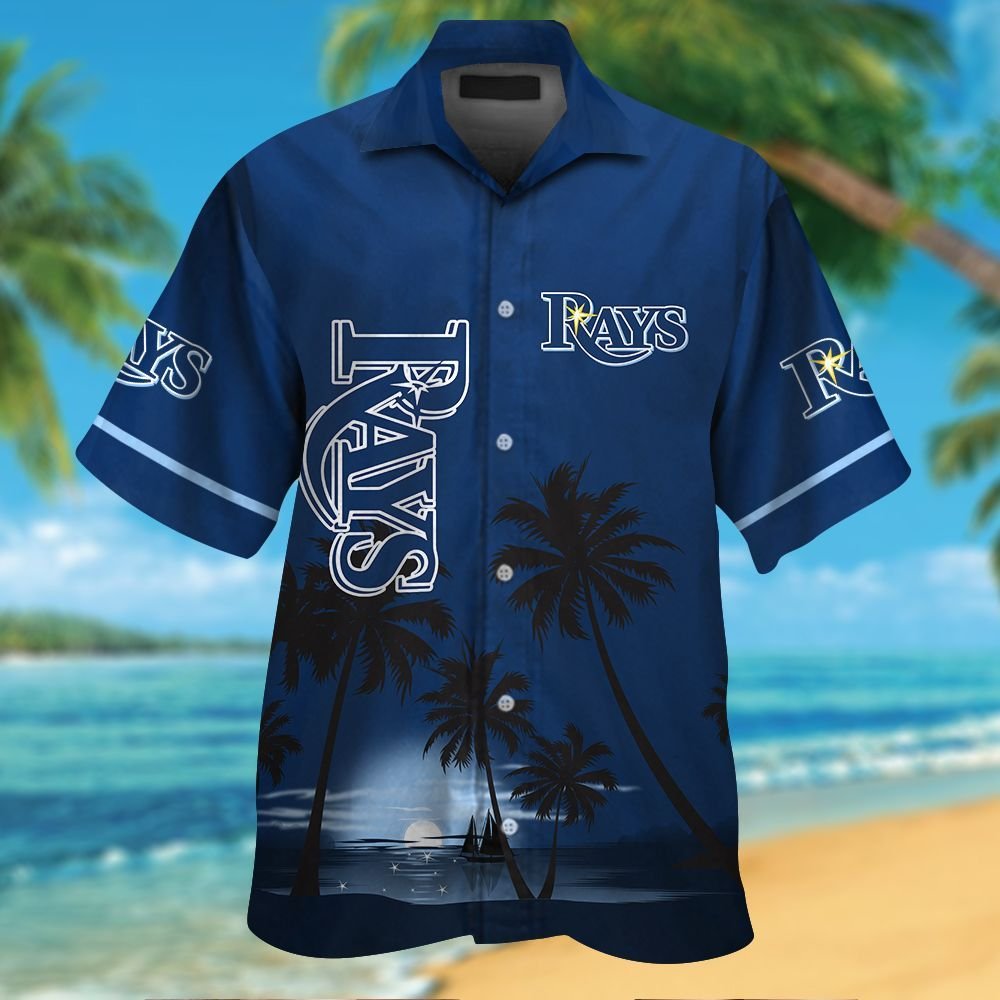 Tampa Bay Rays Short Sleeve Button Up Tropical Aloha Hawaiian Shirts ...