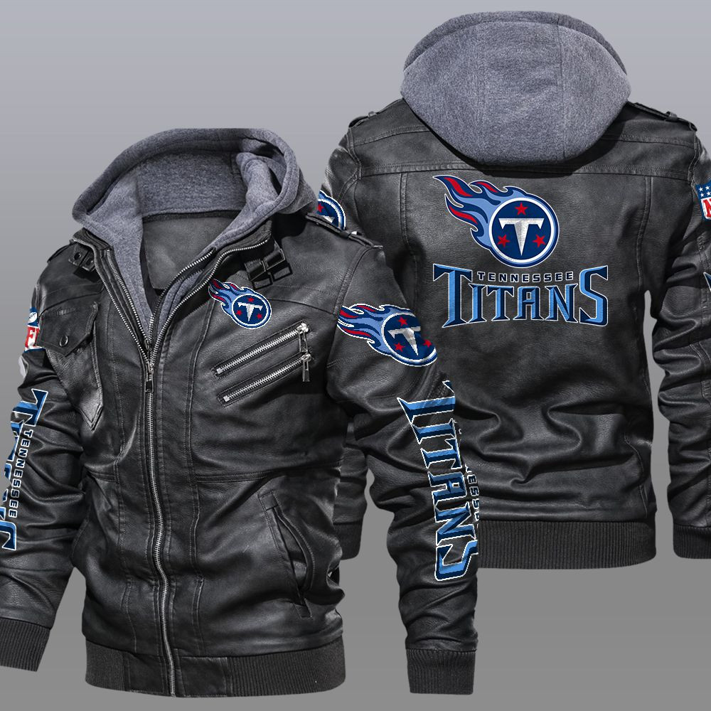 Tennessee Titans 2D Leather Jacket - Meteew