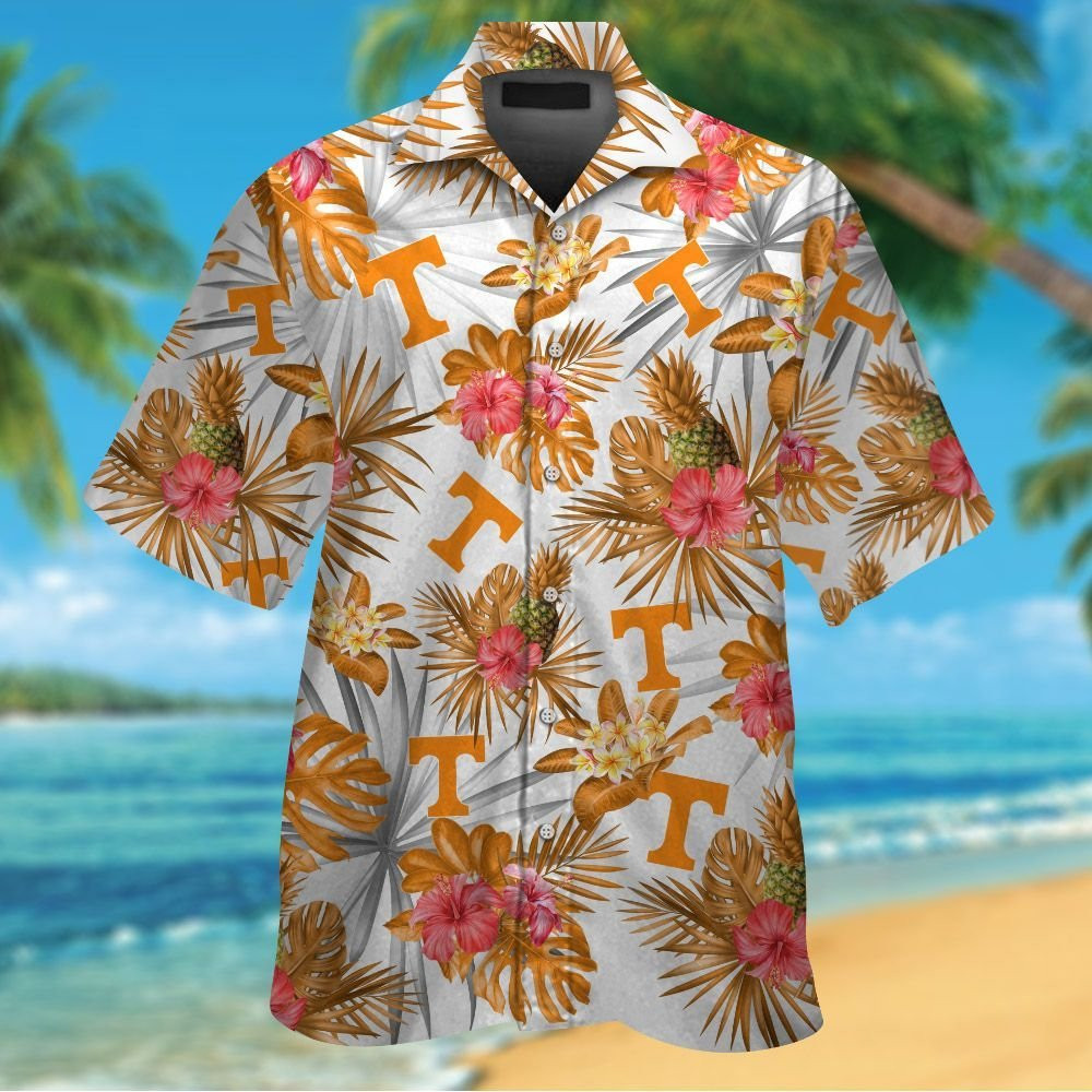 Tennessee Volunteers Short Sleeve Button Up Tropical Aloha Hawaiian ...