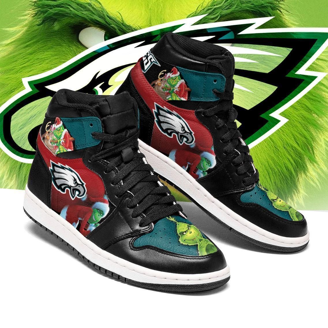 The Grinch Philadelphia Eagles Nfl Air Jordan SneakerTeam Custom ...