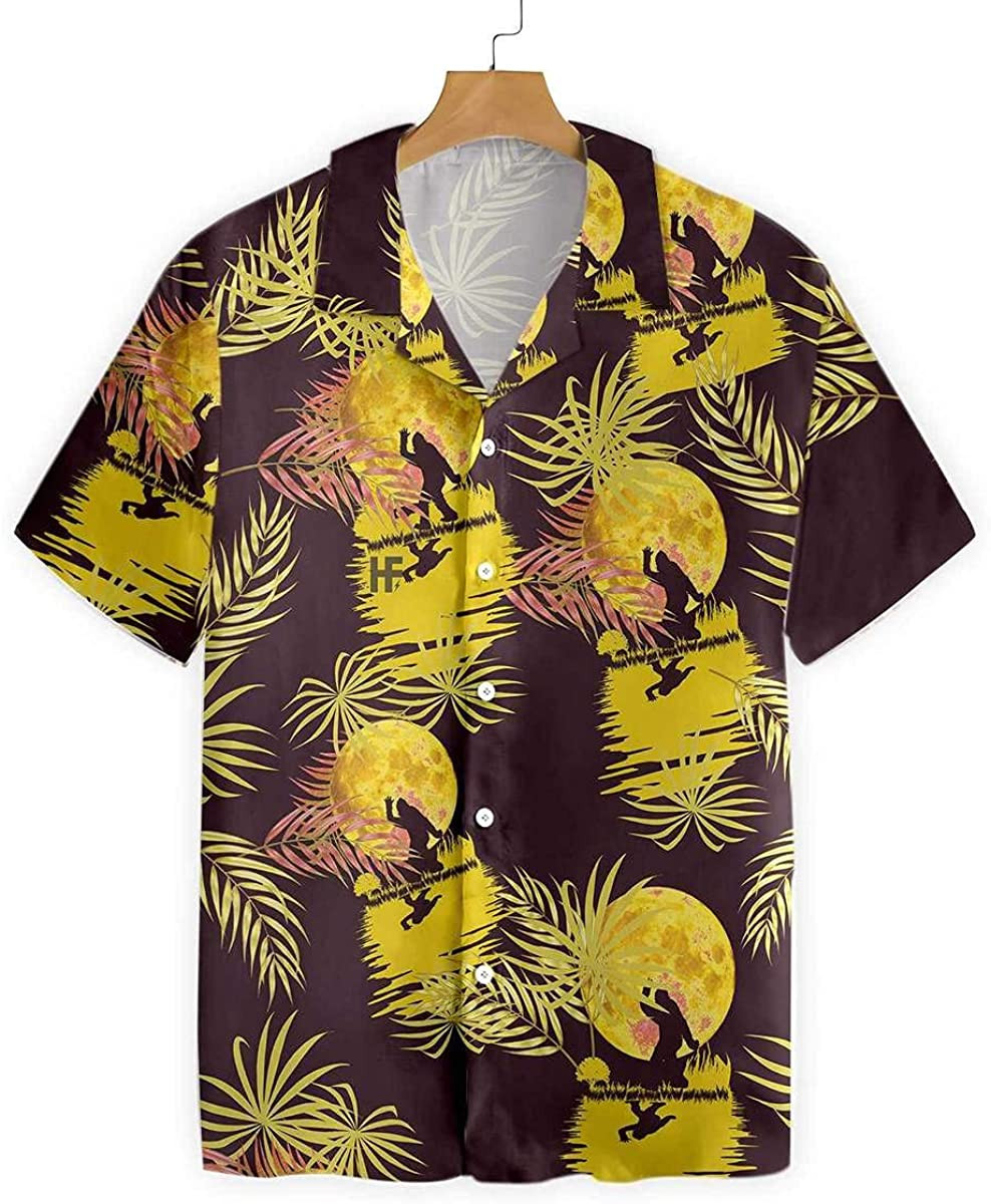 Tropical Bigfoot Hawaiian Shirts For Men's and Women's - Meteew