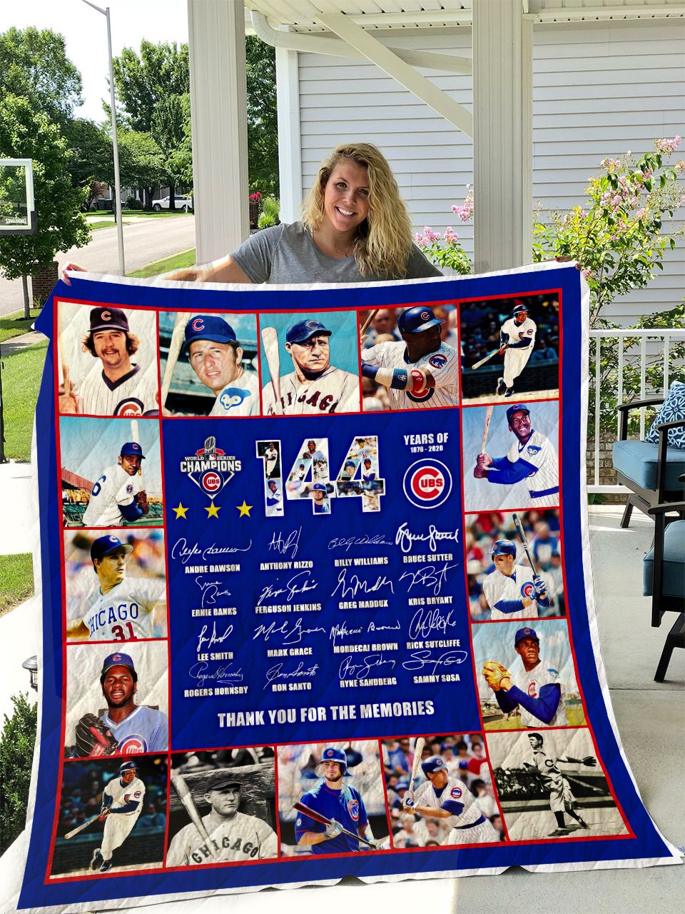 Buy 144 Years Of Chicago Cubs Quilt Blanket & Quilt Bedding Set Great Customized Blanket Gifts For Birthday Christmas Thanksgiving 1