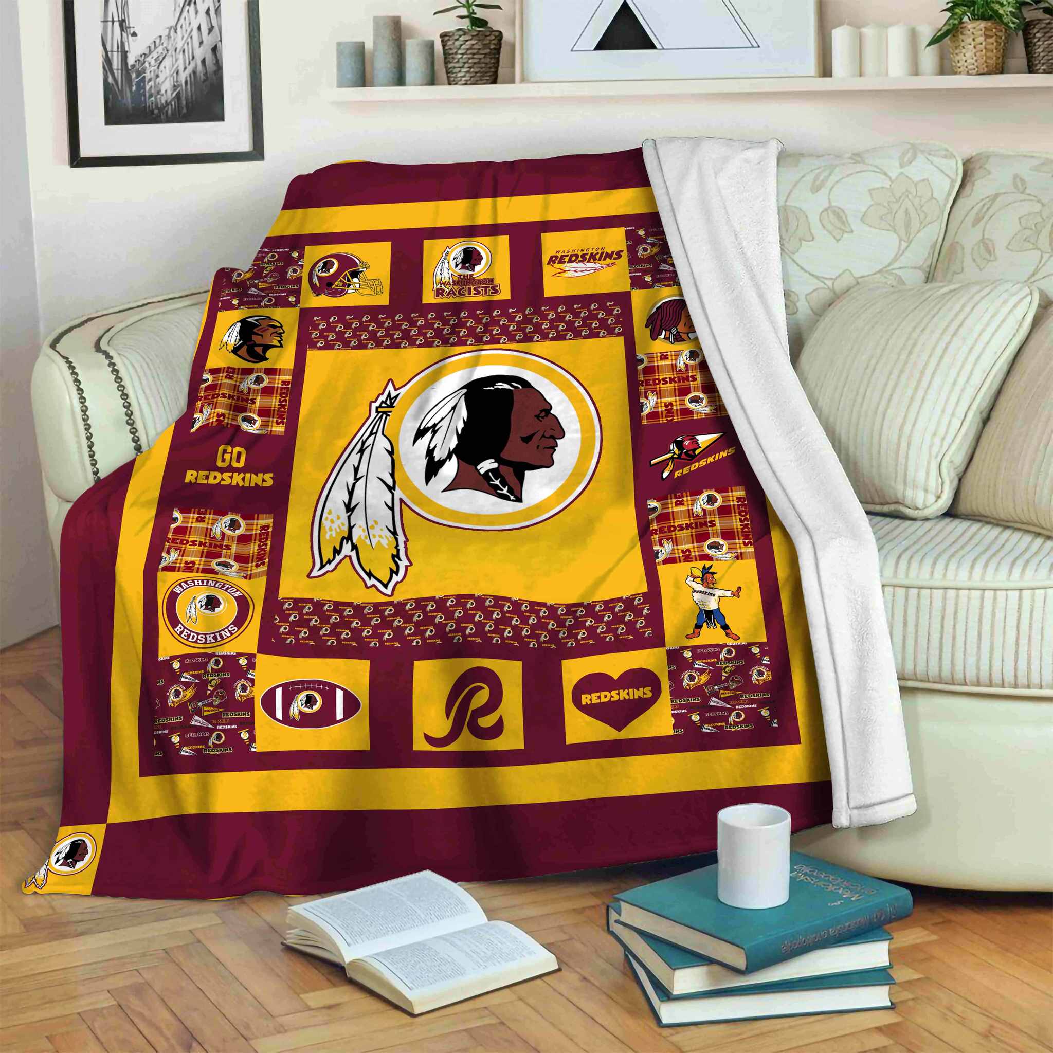 Buy Washington Redskins Sherpa Fleece Blanket Sleepy 1