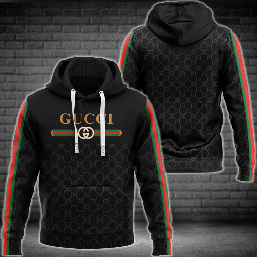 Gucci Stripe Unisex Hoodie For Men Women Luxury Brand Clothing Clothes ...