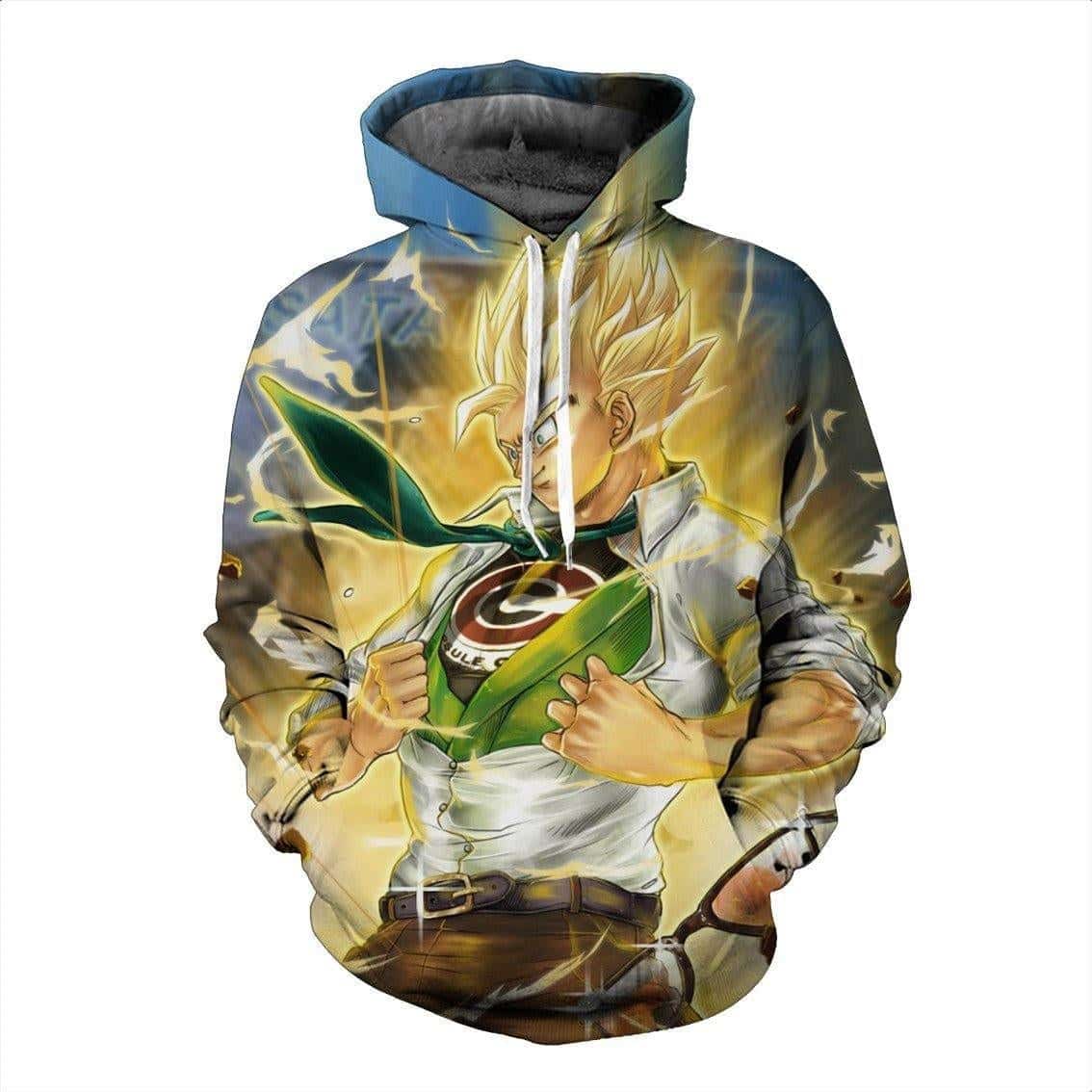 Handsome Gohan Dbz Fantastic Super Saiyan Capsule Corp Cool Hoodie L Hddg Meteew