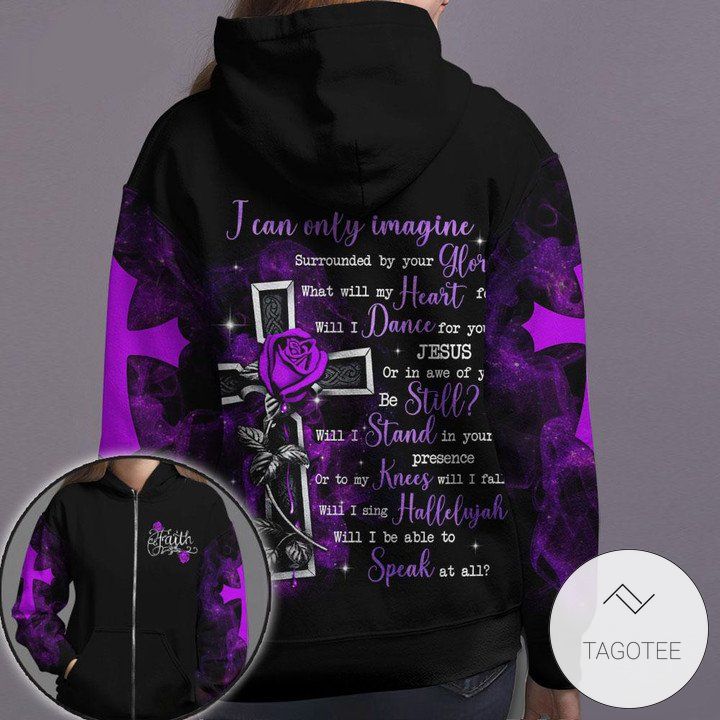 Buy I Can Only Imagine Purple Rose Zip Hoodie – Meteew