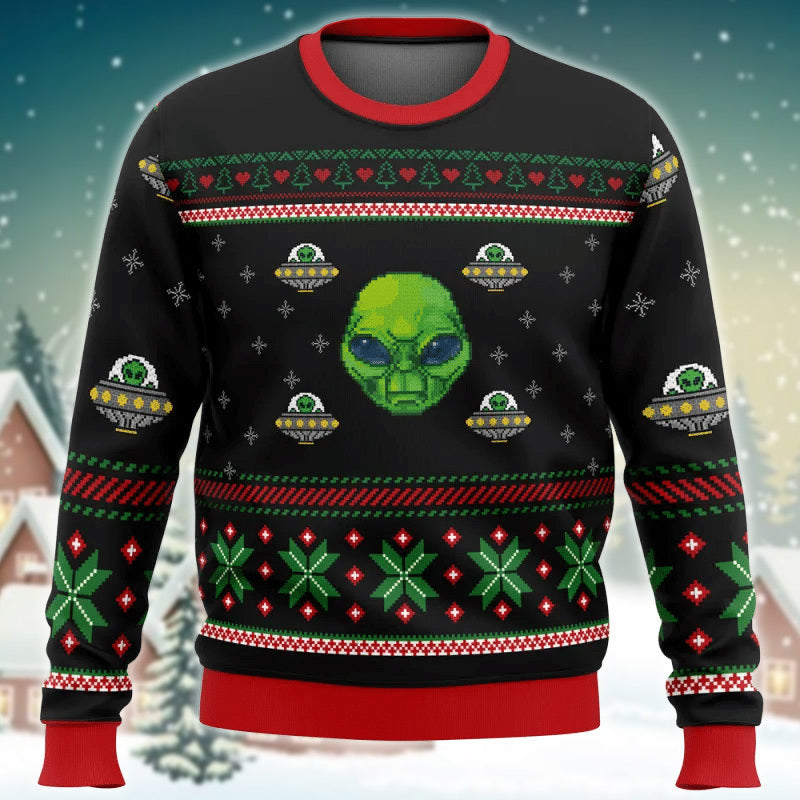 Buy Xmas Alien With A UFO Ugly Sweater – Meteew