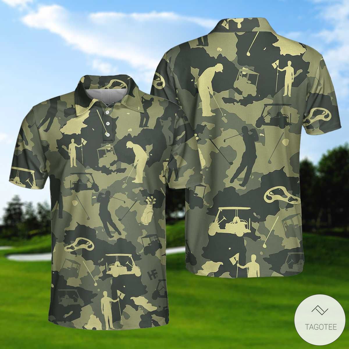 Buy Army Camouflage Texture Golf Set Polo Shirt - Meteew