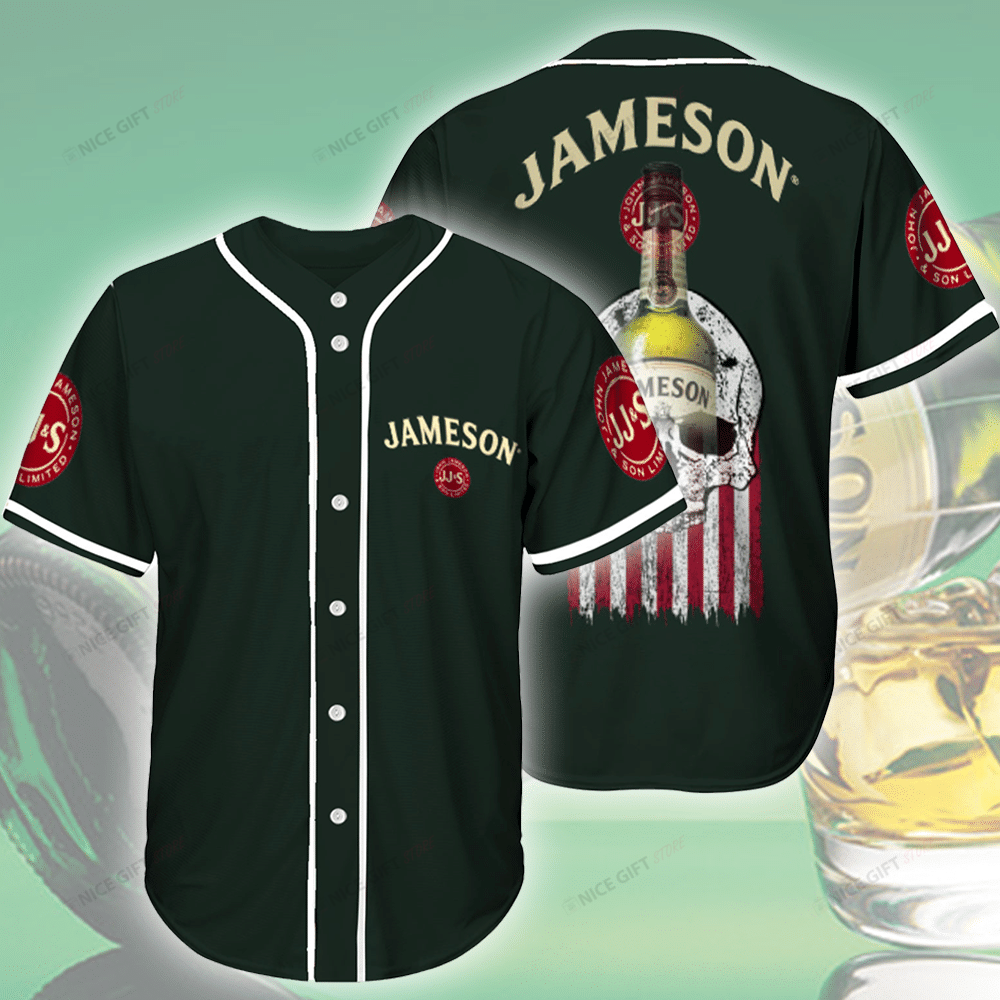 Buy Jameson Irish Whiskey 3D Baseball Jersey BBJJ6S0 Meteew