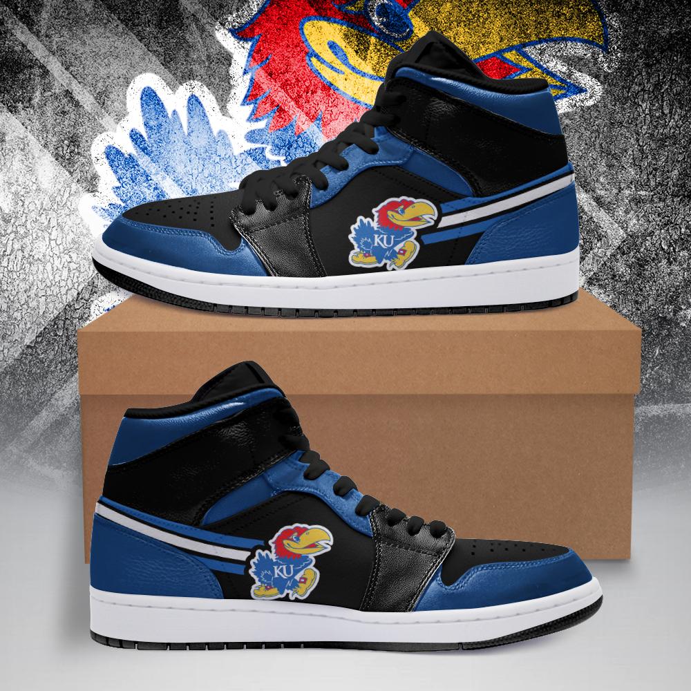 Buy Kansas Jayhawks NCAA AJ1 Sneakers Shoes T2910-V01-154 - Meteew