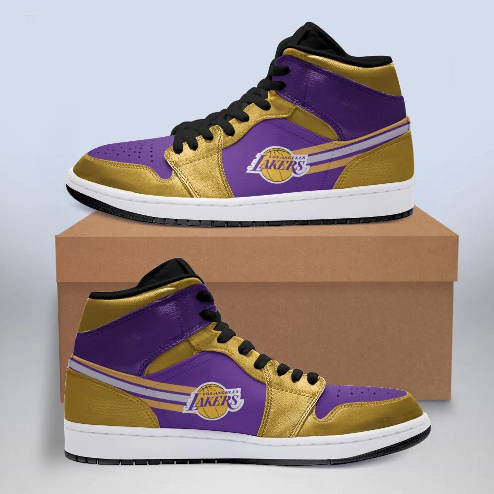 Buy NBA Los Angeles Lakers AJ1 Sneakers Shoes K1709-12 - Meteew