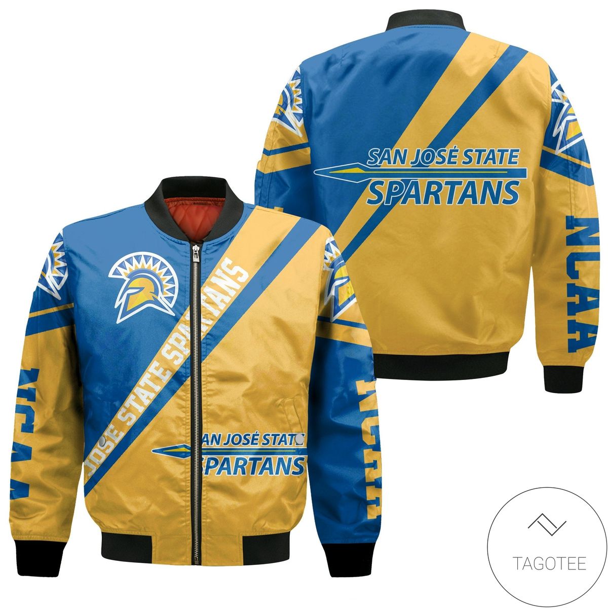 Buy San Jose State Spartans Logo Bomber Jacket Cross Style - NCAA - Meteew