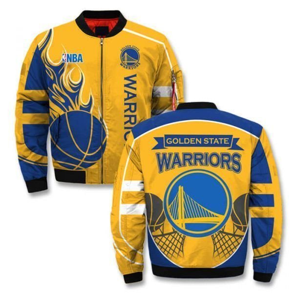 Golden State Warriors Printful 3D B0mb.er Jackets W074 - Meteew
