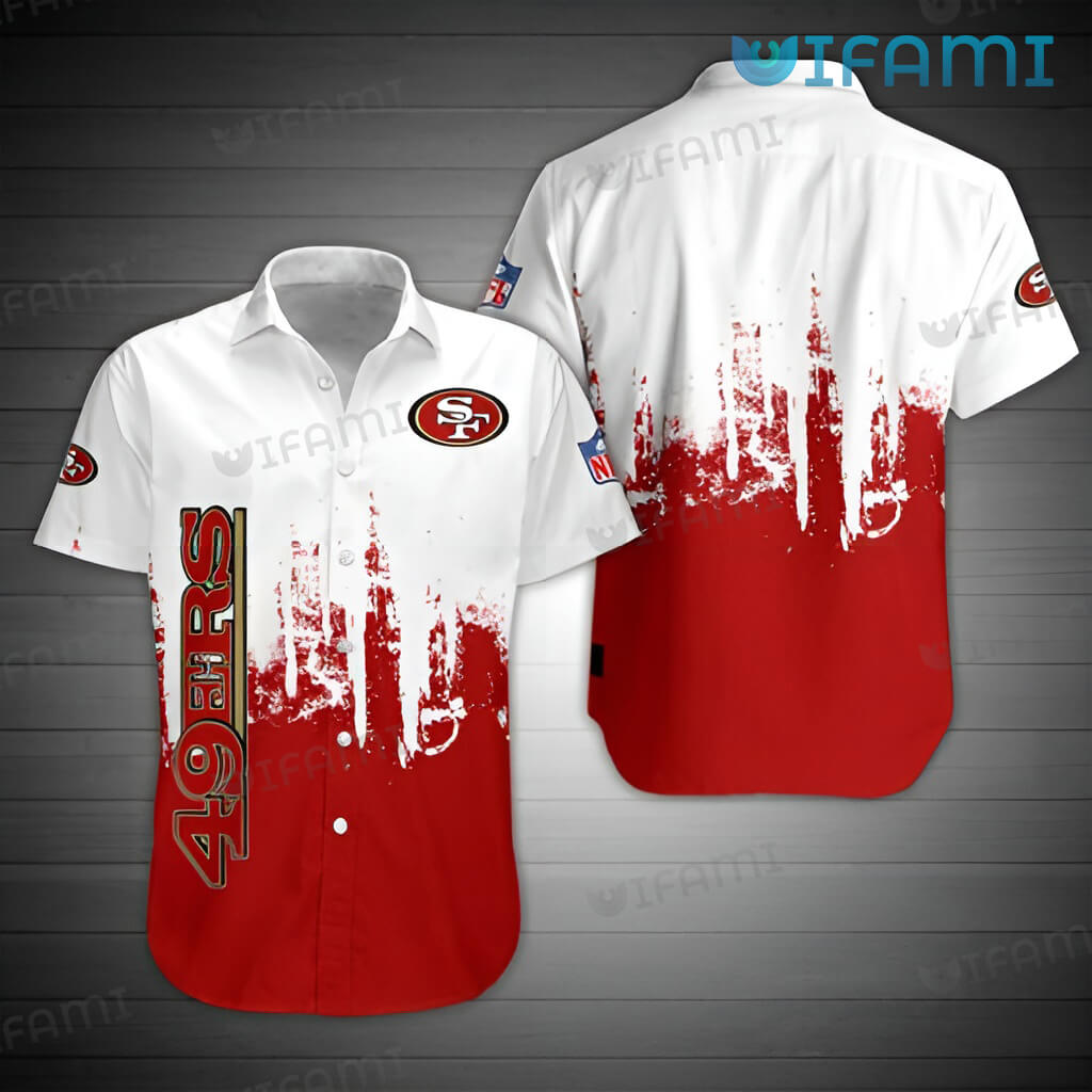 Buy San Francisco 49ers Hawaiian Shirt – White and Red – Meteew