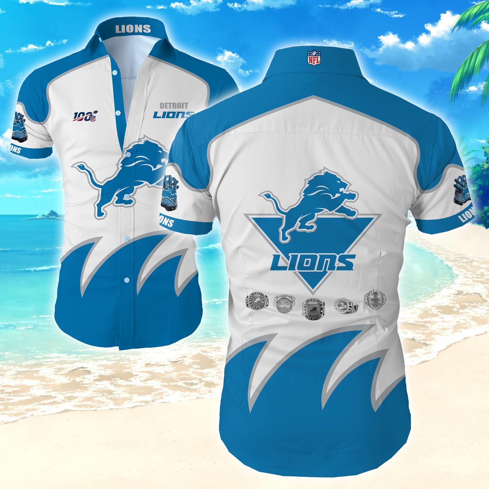 Detroit Lions Hawaiian Aloha Shirt For Cool Fans - Meteew