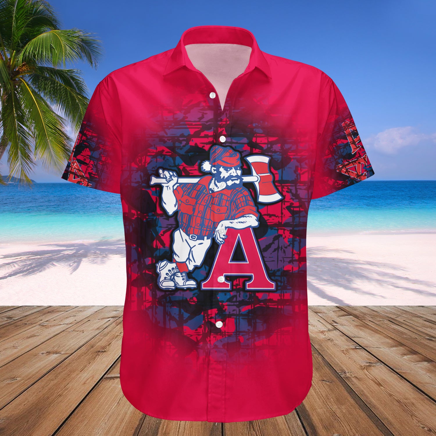 Acadia Axemen Hawaiian Shirt Set Camouflage Vintage - CA CIS 1
