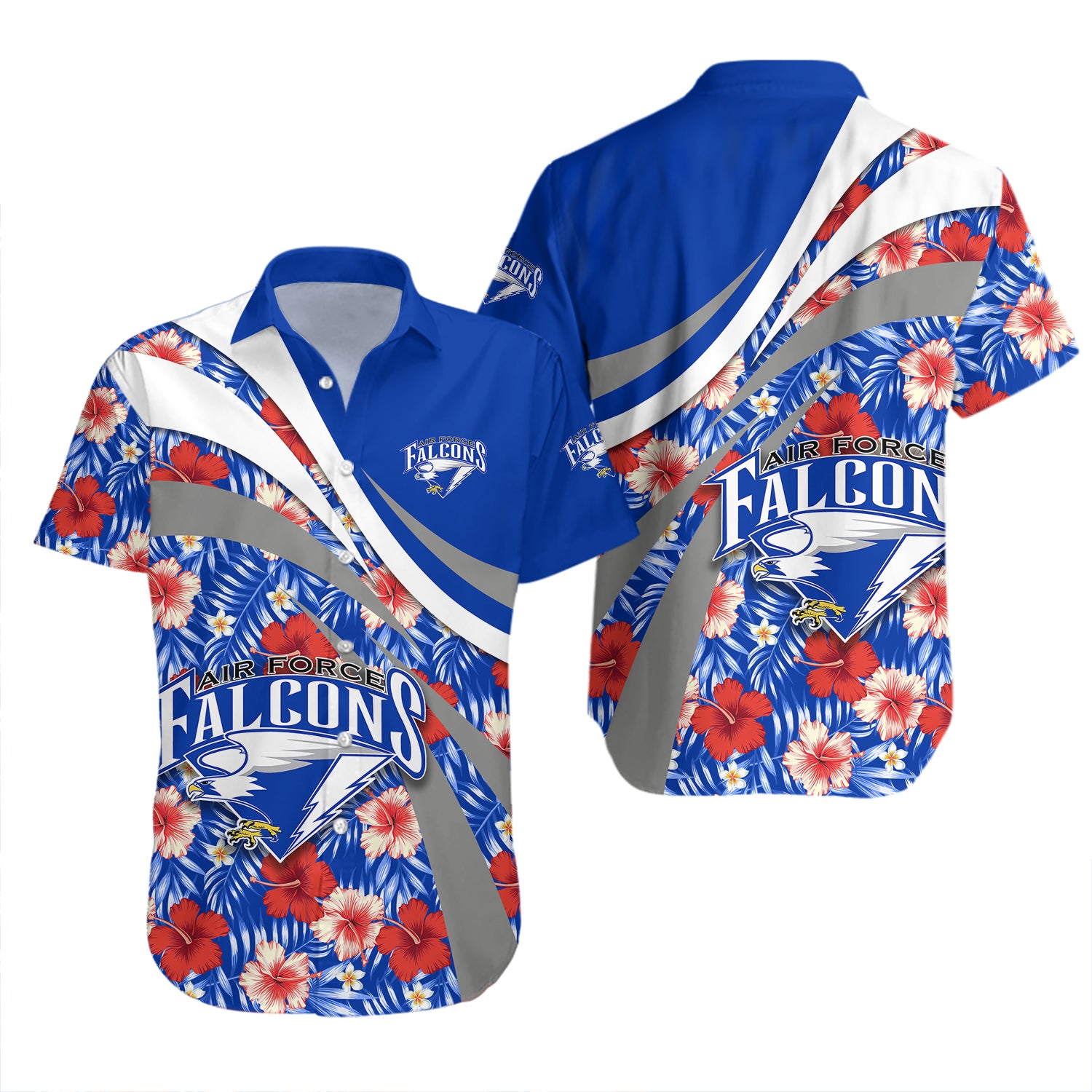 Air Force Falcons Hawaiian Shirt Set Hibiscus Sport Style 2