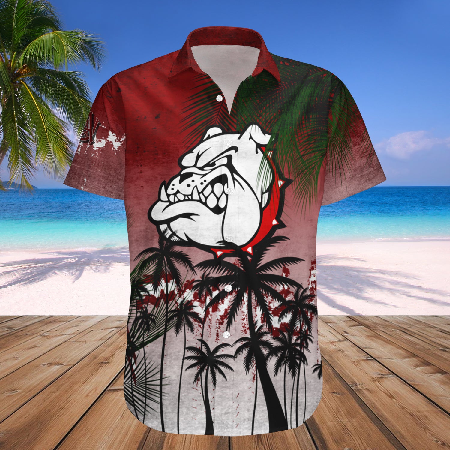 Alabama A&M Bulldogs Hawaiian Shirt Set Coconut Tree Tropical Grunge 1