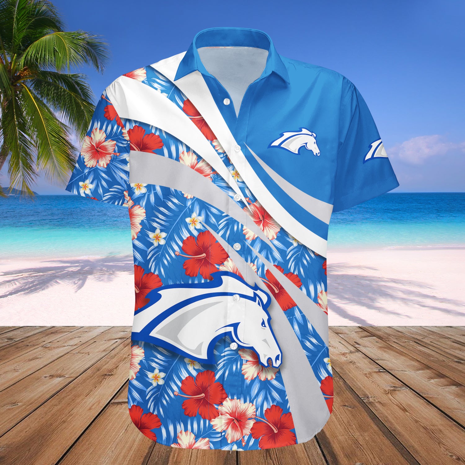 Alabama Huntsville Chargers Hawaiian Shirt Set Hibiscus Sport Style 1