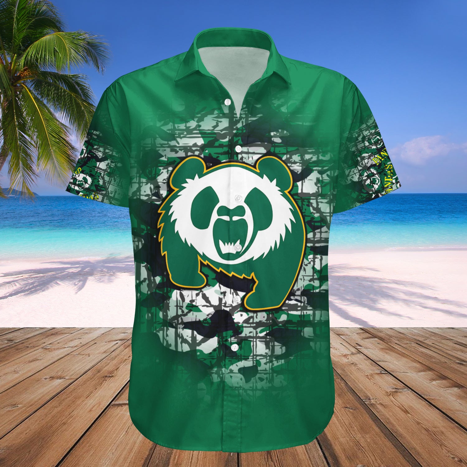 Alberta Pandas Hawaiian Shirt Set Camouflage Vintage - CA CIS 1