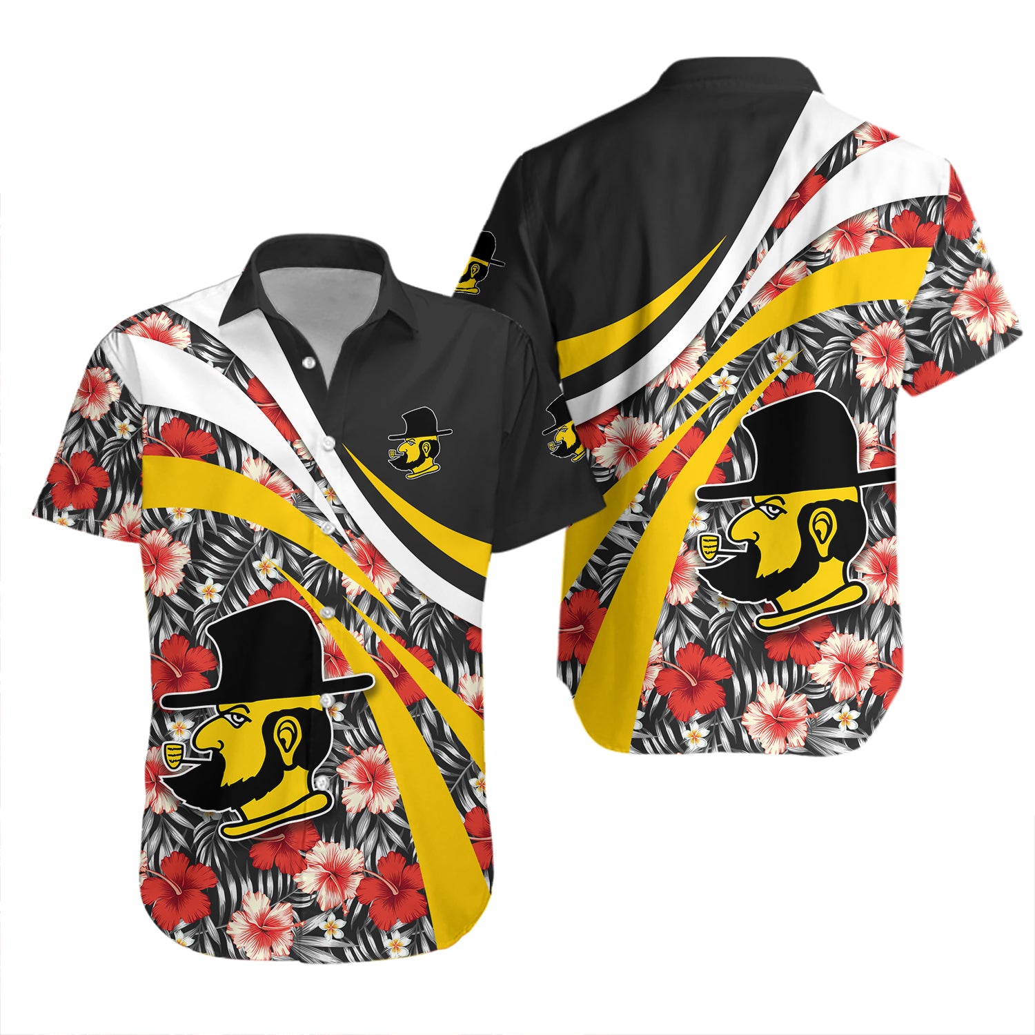 Appalachian State Mountaineers Hawaiian Shirt Set Hibiscus Sport Style 2