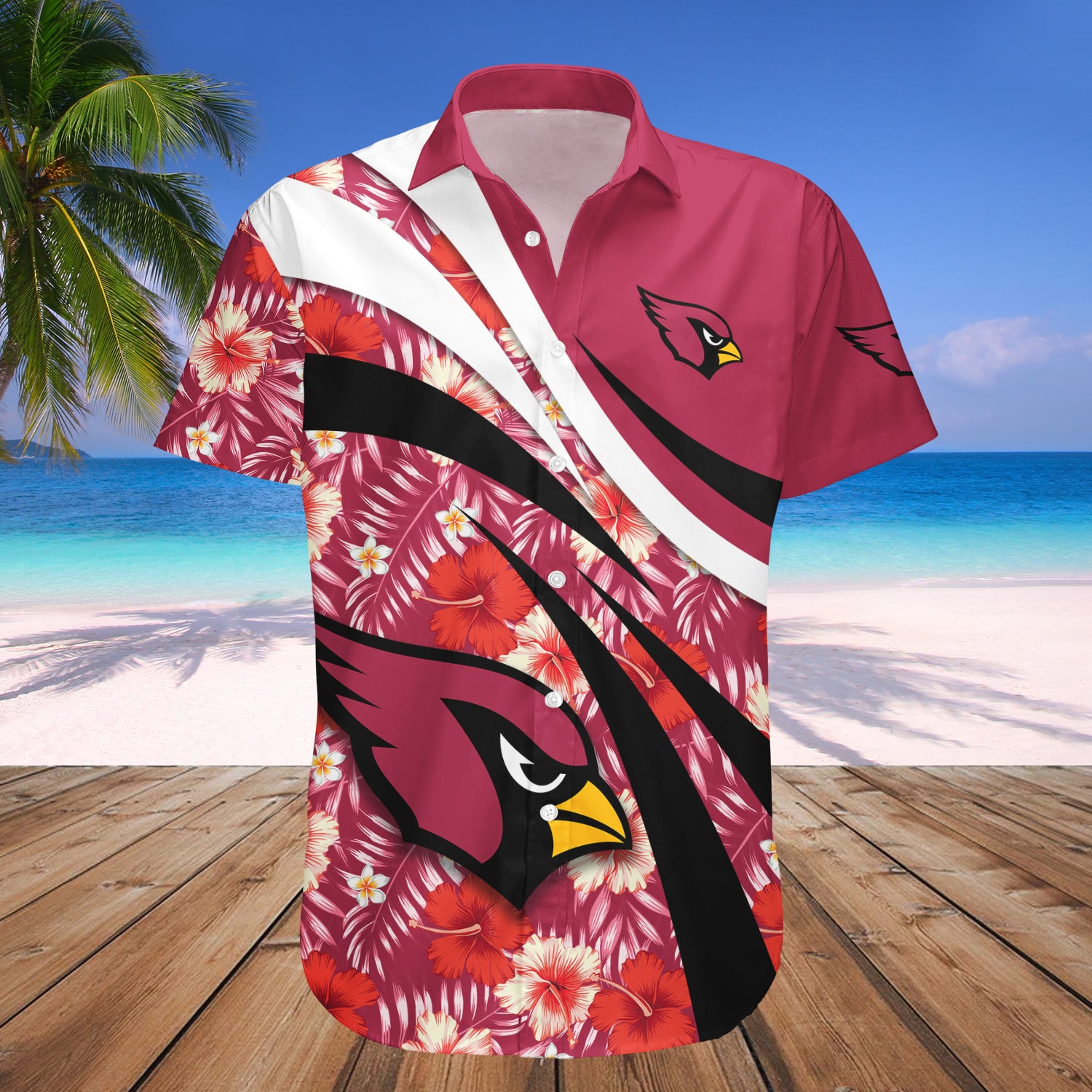 Arizona Cardinals Hawaiian Shirt Set Hibiscus Sport Style - NFL 1