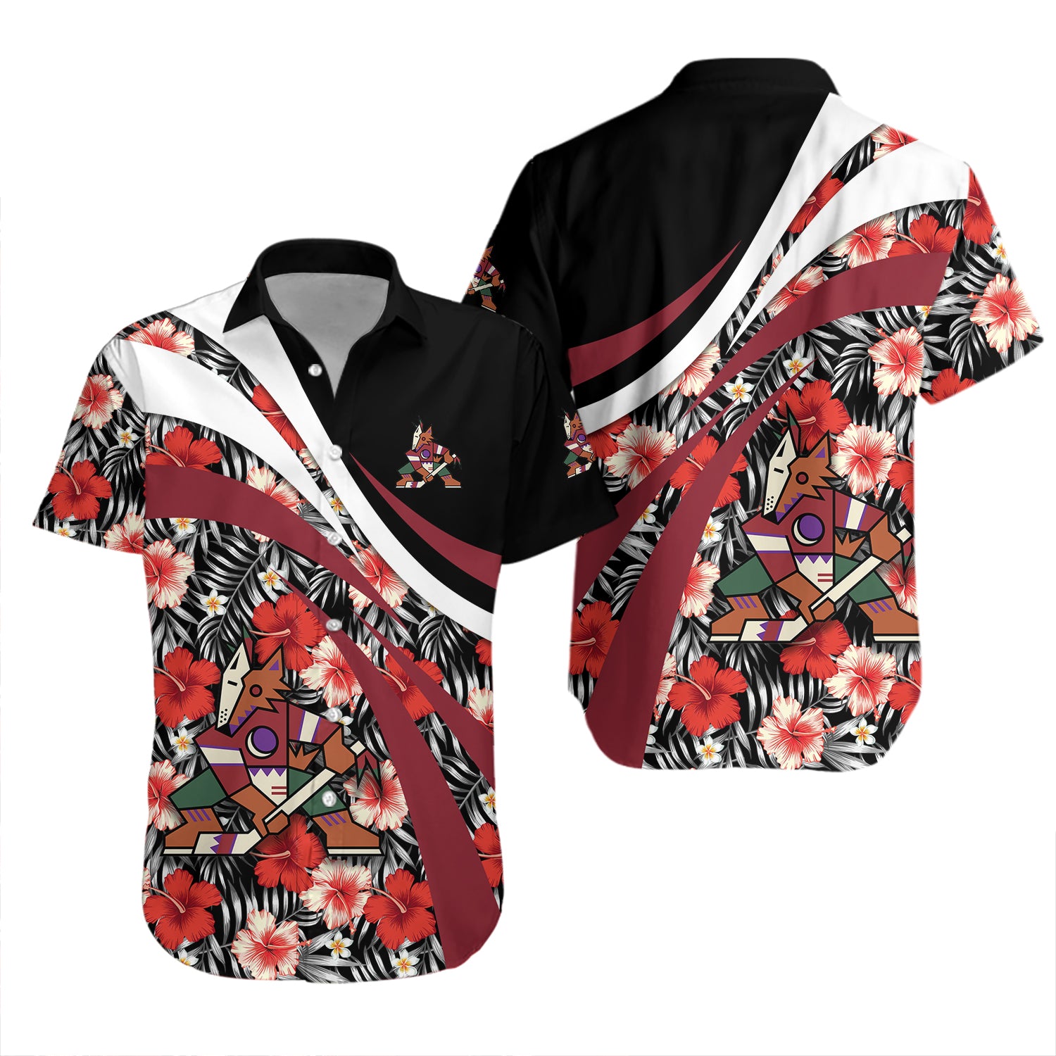 Arizona Coyotes Hawaiian Shirt Set Hibiscus Sport Style - NHL 2