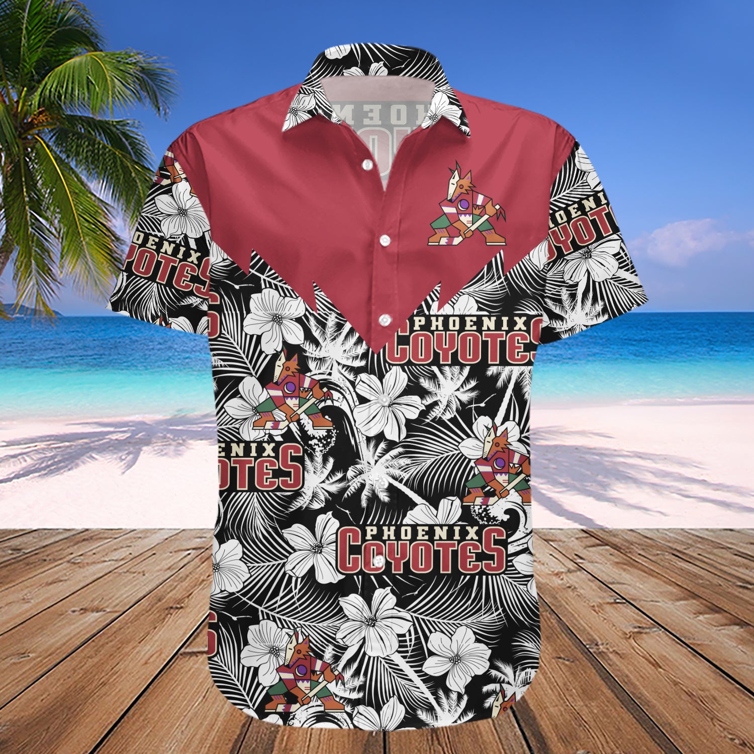 Arizona Coyotes Hawaiian Shirt Set Tropical Seamless- NHL 1