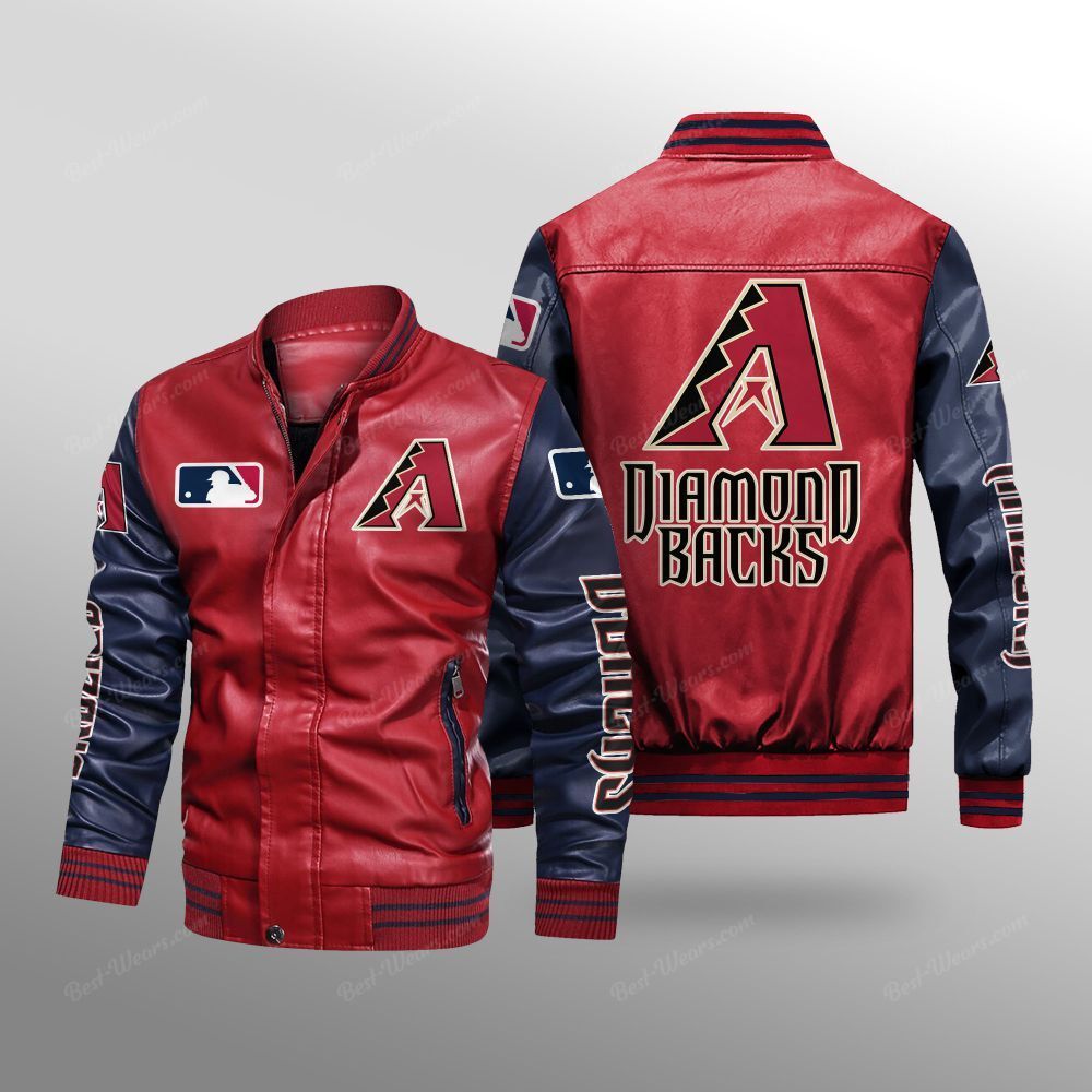 Arizona Diamondbacks 2DD0104 MLB 2D Flying Leather Jacket - Meteew