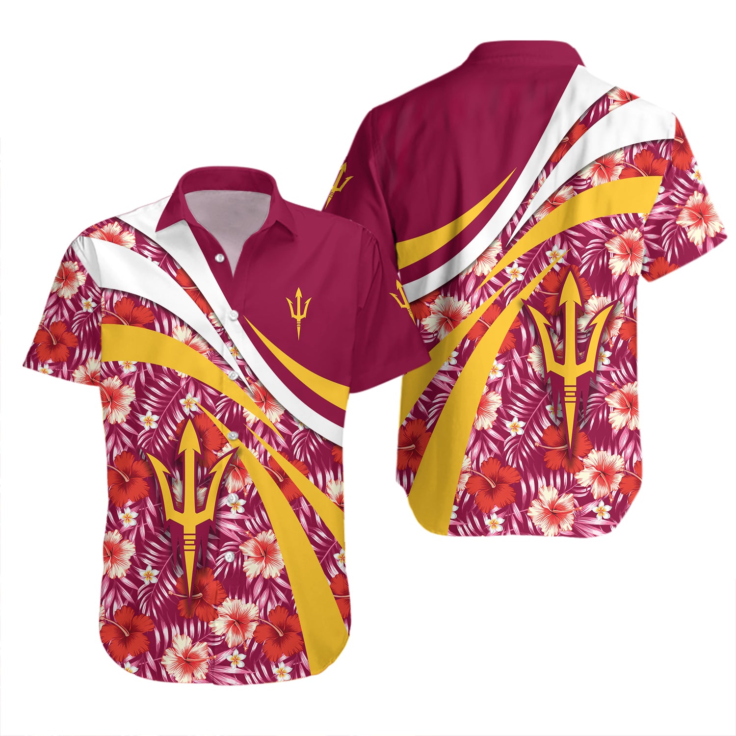 Arizona State Sun Devils Hawaiian Shirt Set Hibiscus Sport Style 2