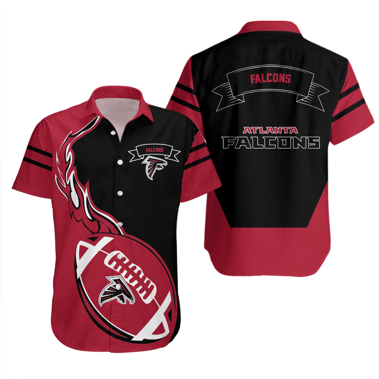 Atlanta Falcons Hawaiian Shirt Set Flame Ball - NFL 2