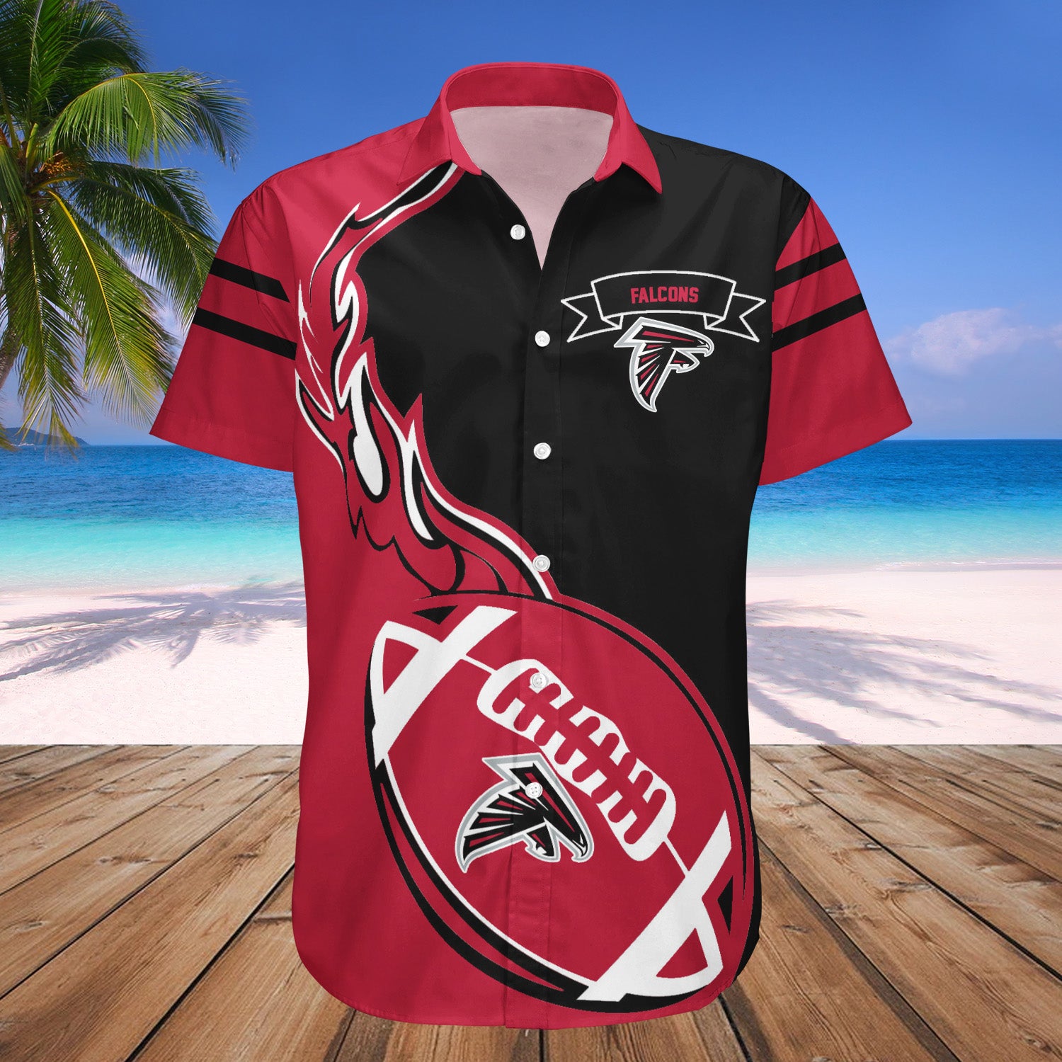 Atlanta Falcons Hawaiian Shirt Set Flame Ball - NFL 1
