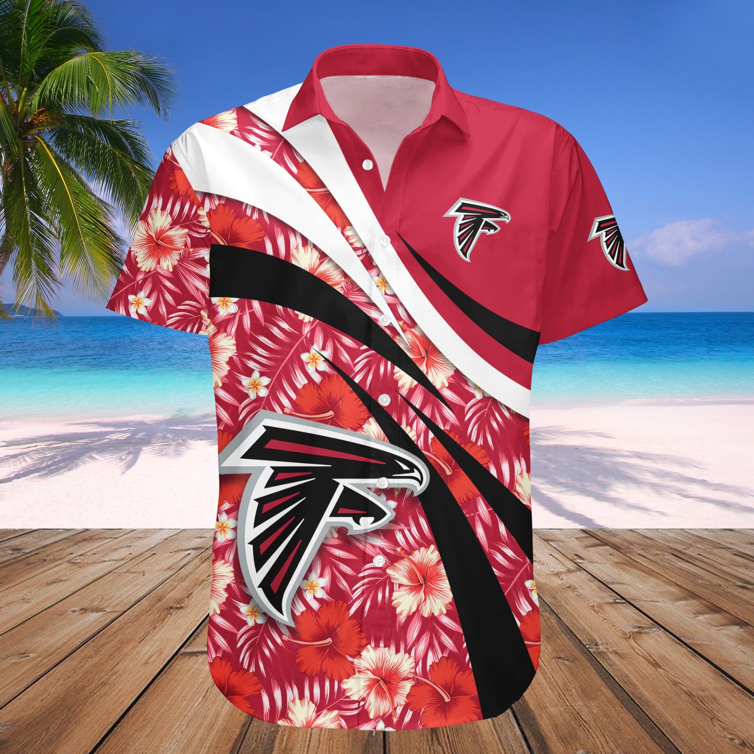 Atlanta Falcons Hawaiian Shirt Set Hibiscus Sport Style - NFL 1