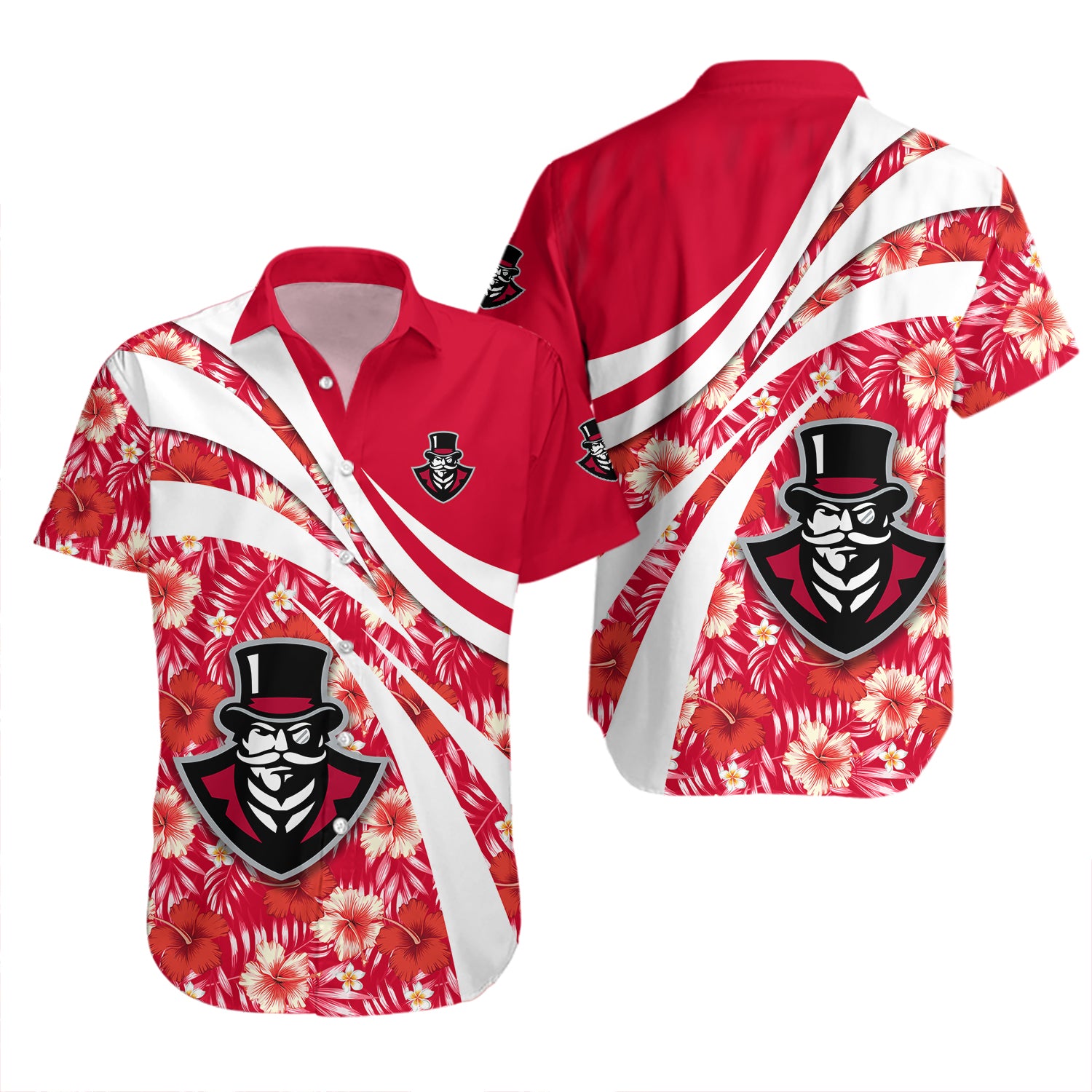 Austin Peay Governors Hawaiian Shirt Set Hibiscus Sport Style 2