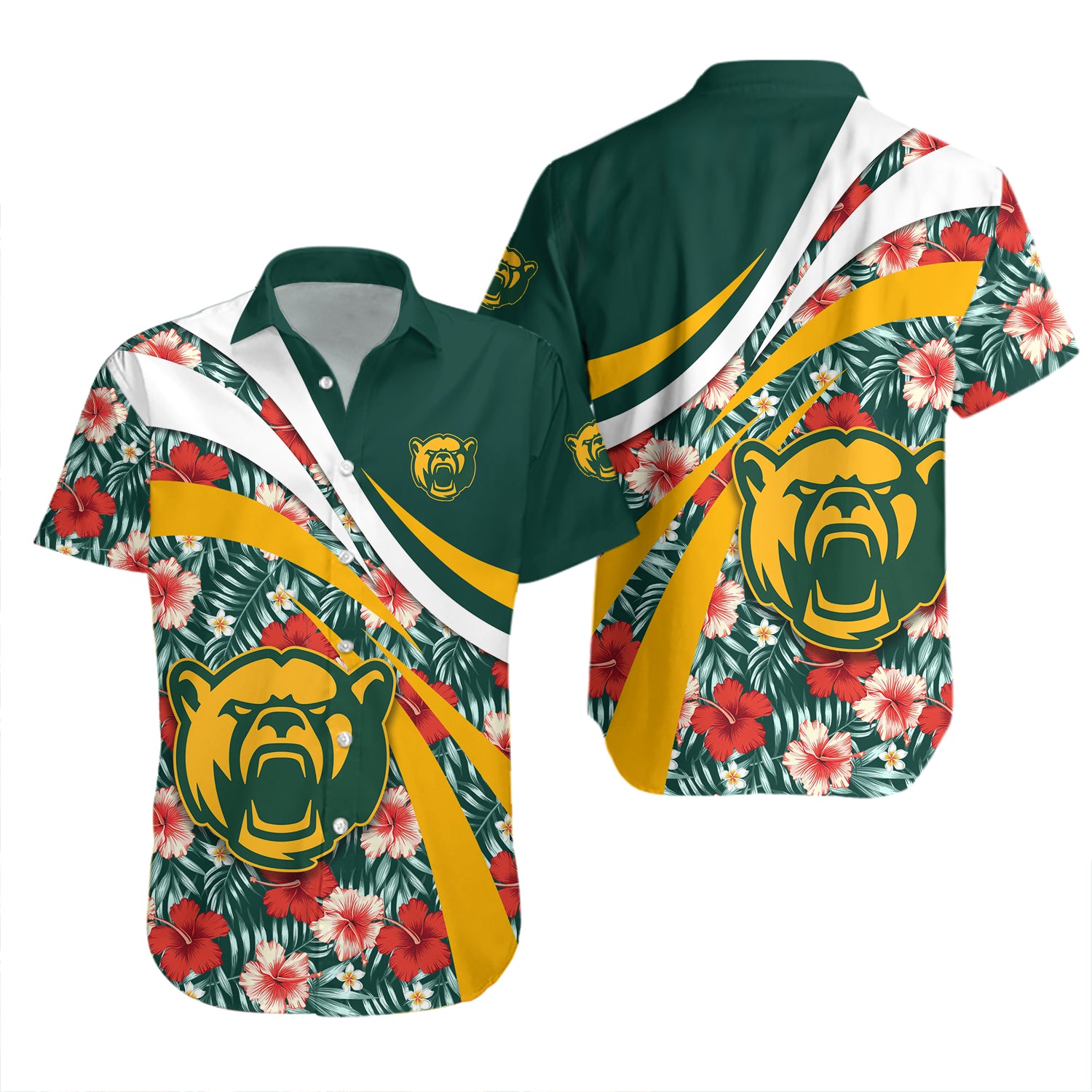 Baylor Bears Hawaiian Shirt Set Hibiscus Sport Style 2