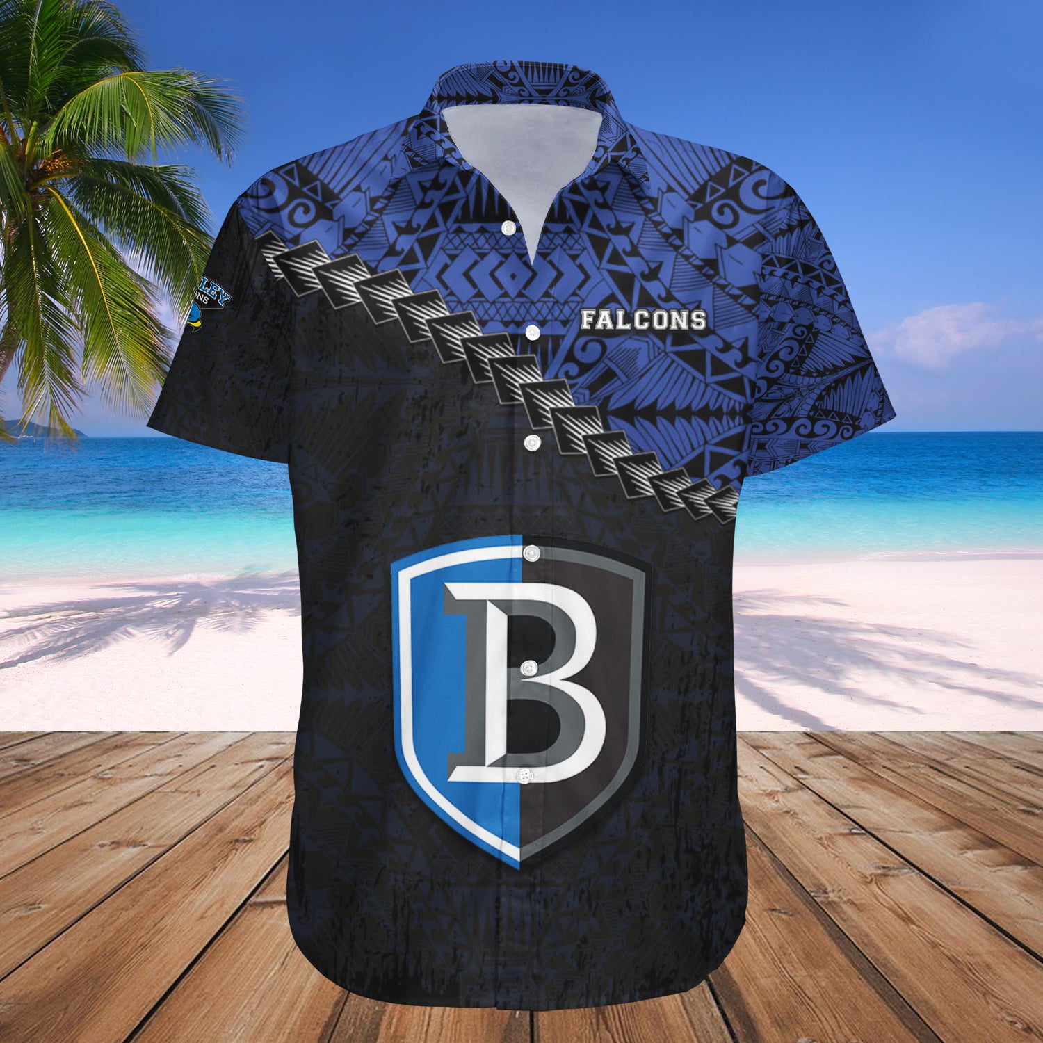 Bentley Falcons Hawaiian Shirt Set Grunge Polynesian Tattoo 1