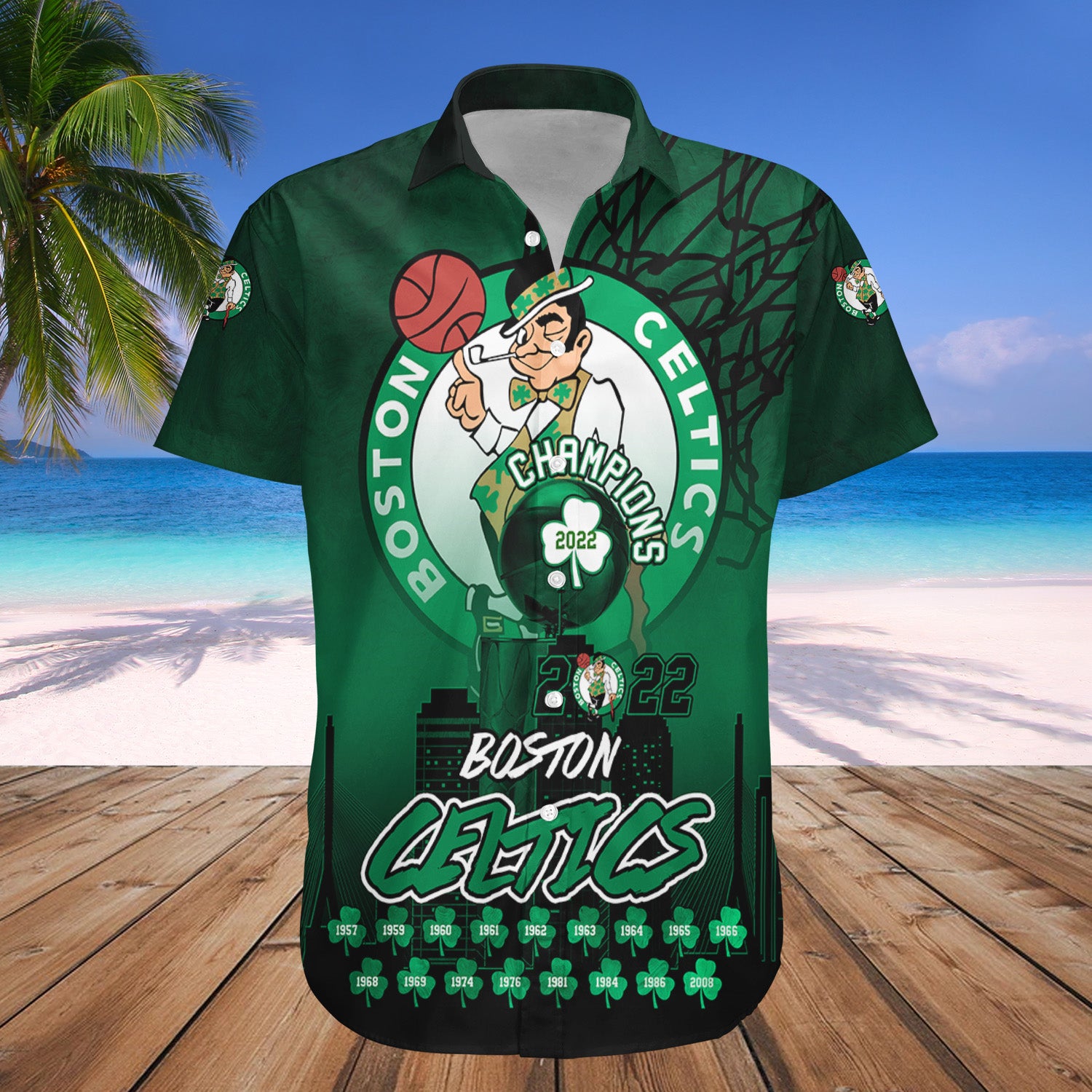 Boston Celtics Hawaiian Shirt Set Personalized Celtic Pride 2022 Champions - NBA 1
