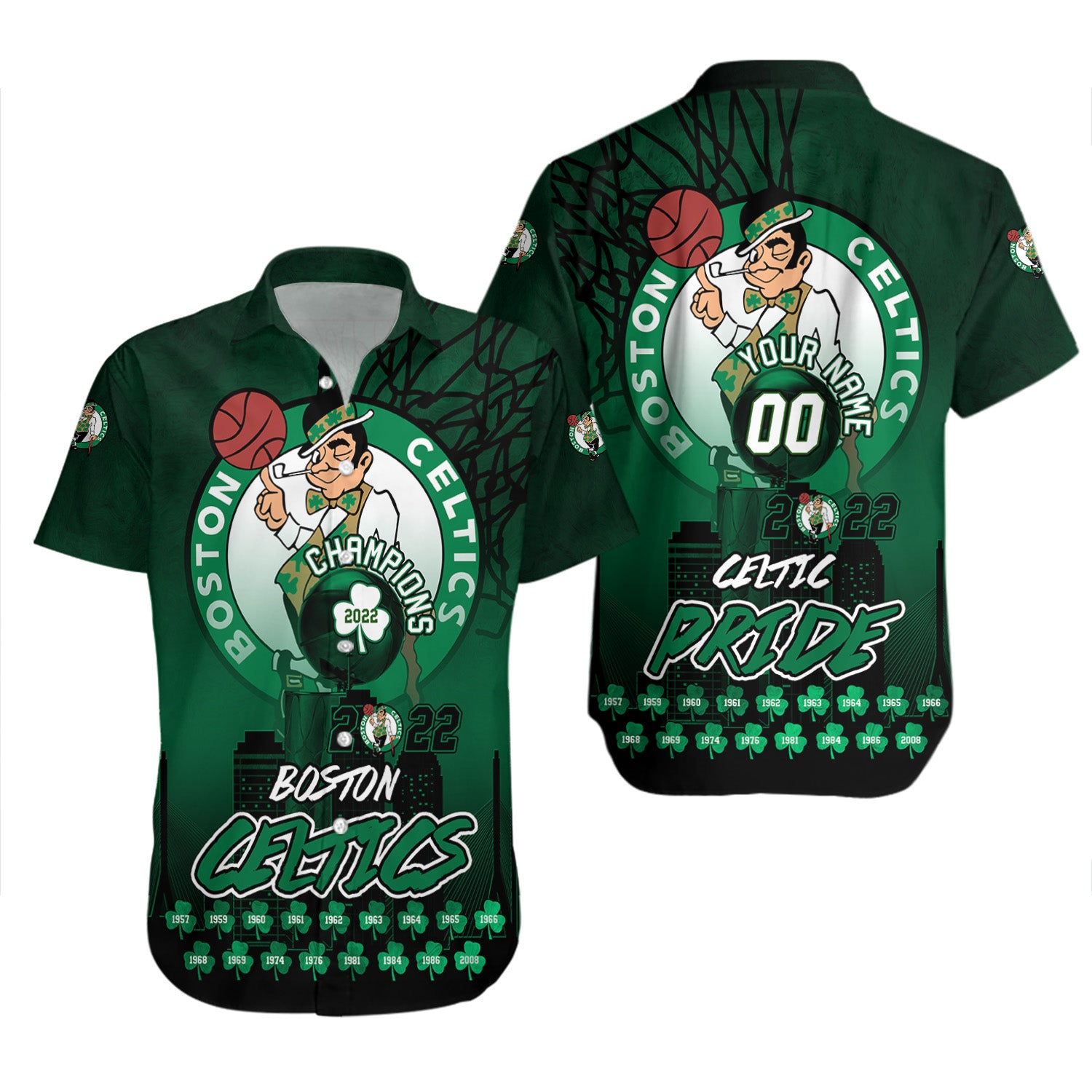 Boston Celtics Hawaiian Shirt Set Personalized Celtic Pride 2022 Champions - NBA 2